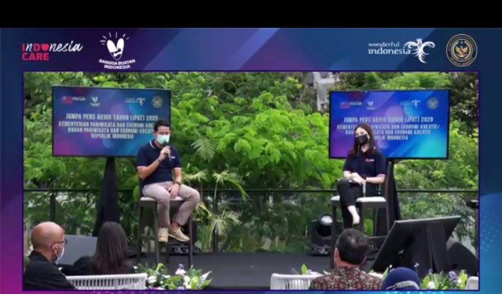 Sandiaga Uno Pimpin Jumpa Pers Akhir Tahun 2020 Kemenparekraf