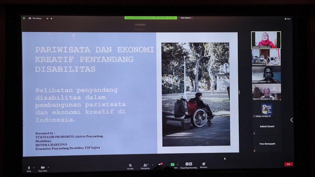 Keinginan Menparekraf Adakan Kebijakan Khusus Bagi Penyandang Disabilitas Pada Sektor Parekraf