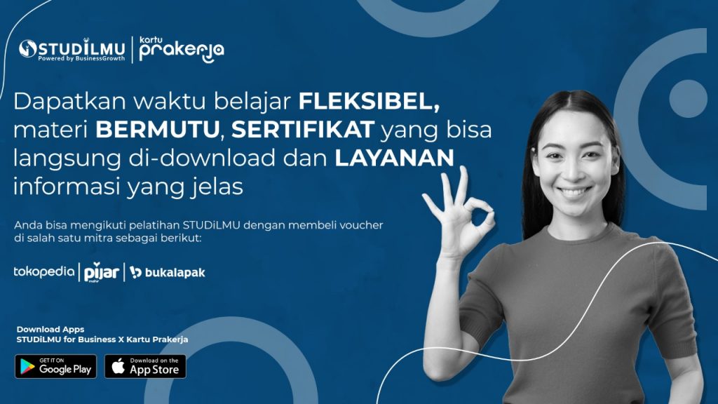 Sebagai Lembaga Pelatihan Resmi Sukseskan Prakerja, STUDiLMU Jadi Mitra Pemerintah