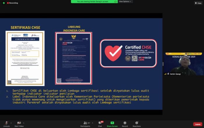 Kemenparekraf Kolaborasi dengan TWC Gelar Sosialisasi "Indonesia Care" di TMII