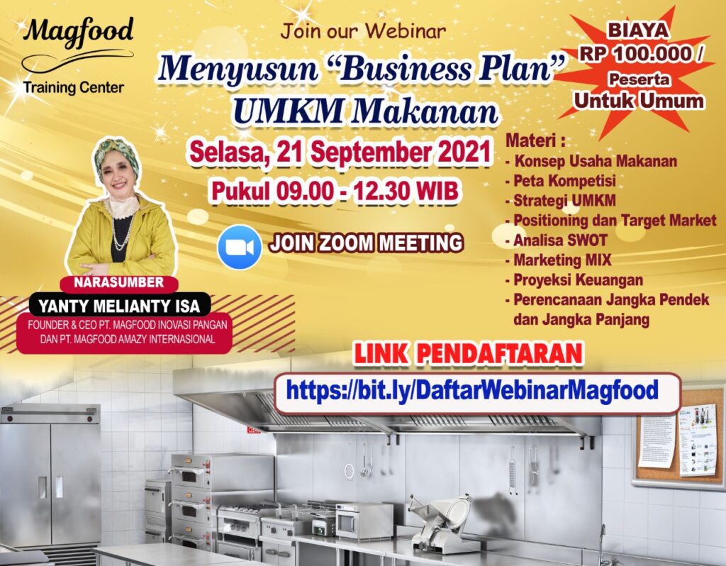 Magfood Gelar Seminar Online Menyusun Business Plain UMKM Makanan