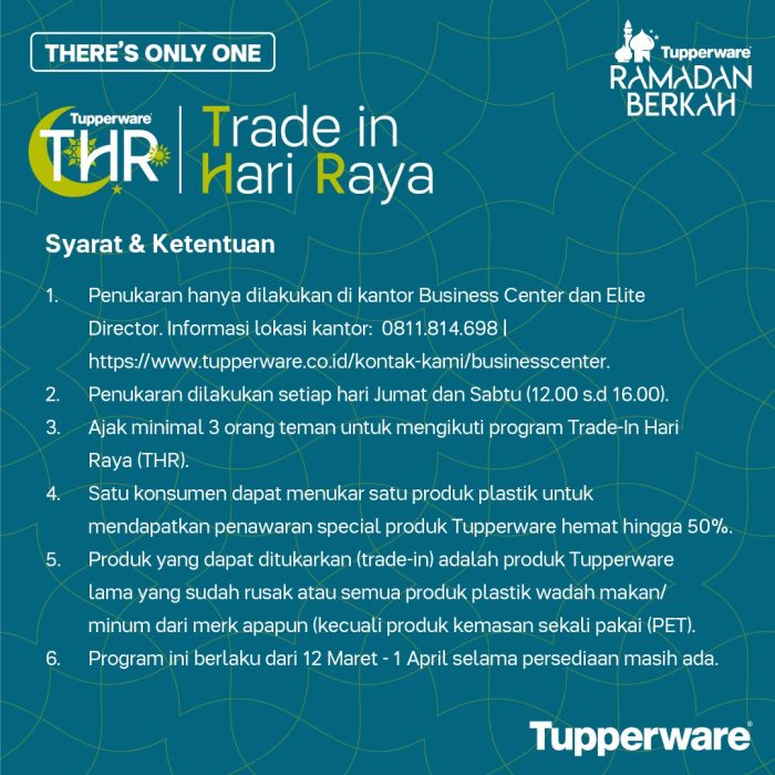 Sambut Ramadhan 2023 Tupperware Gelar Program Trade-in Hari Raya