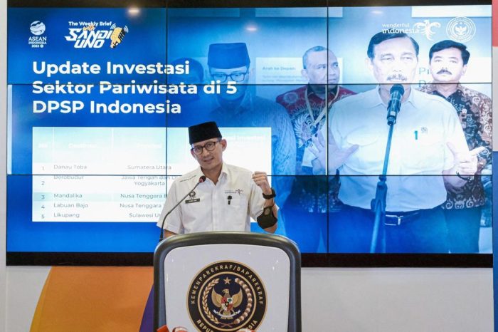 Menparekraf Jabarkan Update Rencana Investasi di 5 DPSP Indonesia