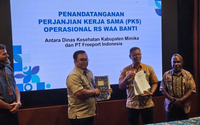 Freeport Indonesia Tandatangani Perjanjian Kerja Sama Operasional RS Waa Banti