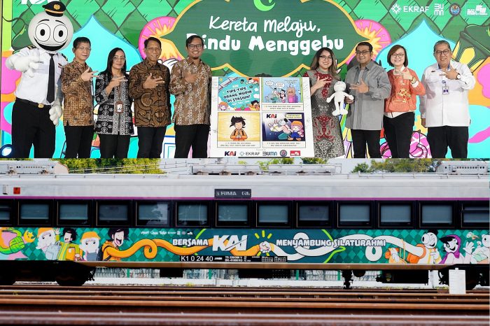 Setelah Aktivasi Bandara Soetta, Garuda Indonesia, dan TMII, Lanjut Promosikan IP Lokal pada Stasiun dan Gerbong Kereta