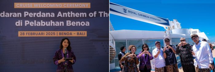 Wamenpar Sambut Kedatangan Kapal Pesiar ‘Anthem of the Seas’ ke Bali