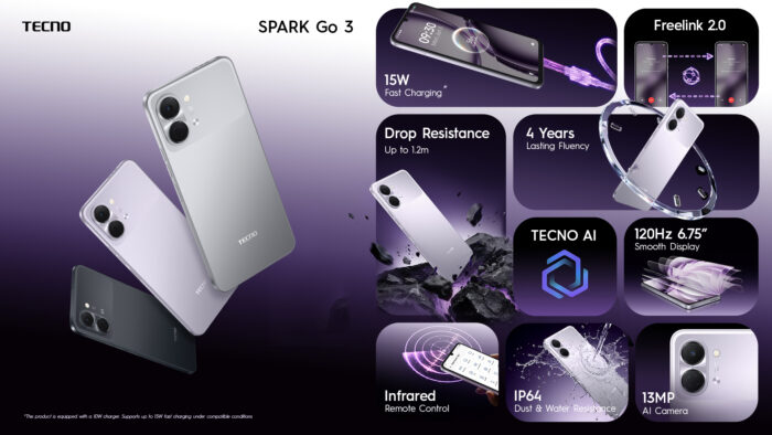 TECNO SPARK Go 3 Resmi Hadir di Indonesia dengan Ketangguhan, Baterai Tahan Lama dan AI Lengkap