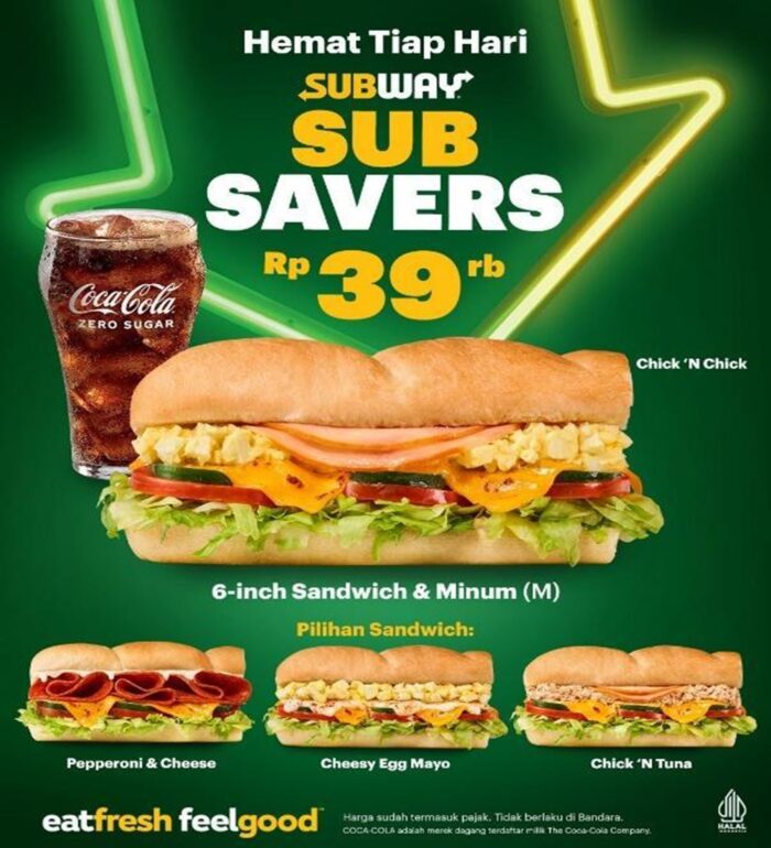Subsaves, Menu Baru Subway Sandwich yang Hemat dan Nikmat